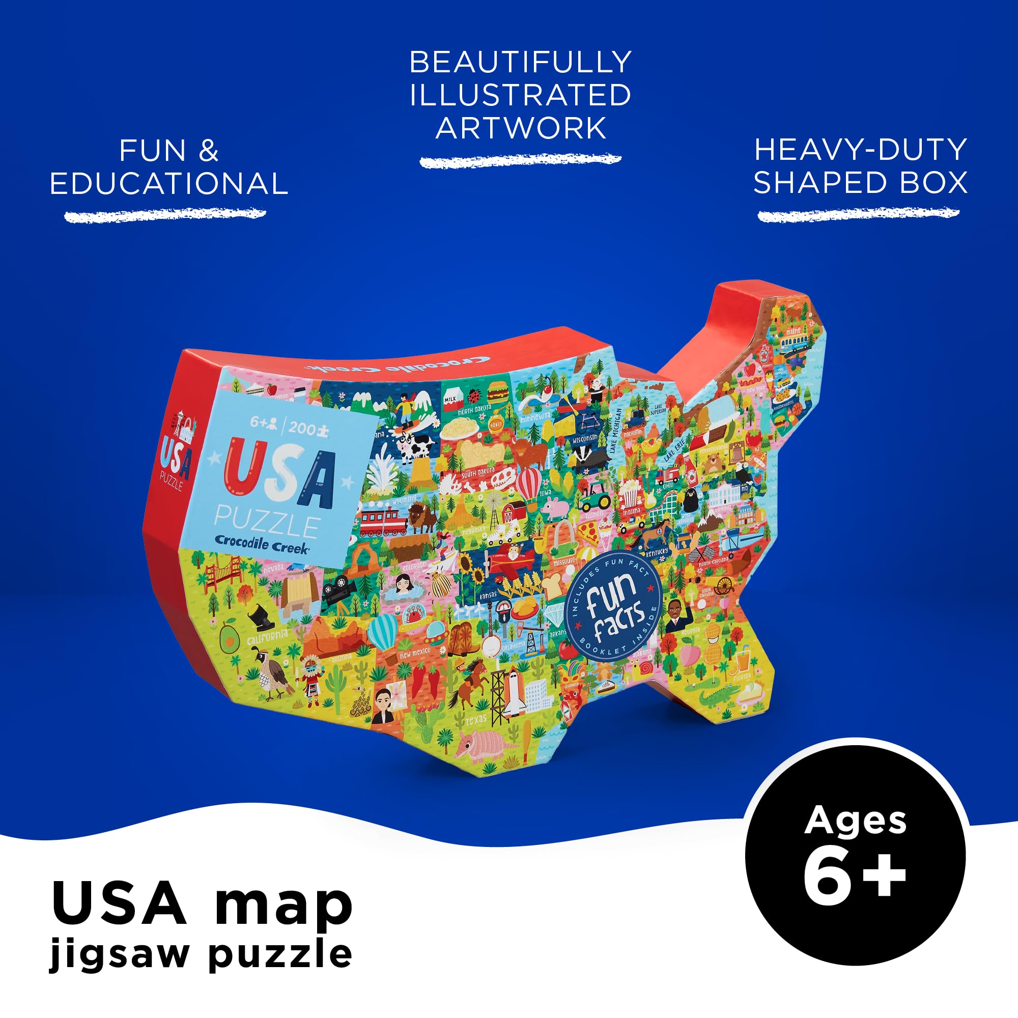 Crocodile Creek 200-pc USA Puzzle – Cole's Computers