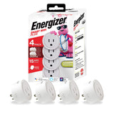 Energizer Connect Smart WiFi Plug 4 Pack, Mobile Connect App Enabled, Voice Controlled, Alexa, Echo, Siri, Hey Google Enabled, No Hub Required, Mini Outlet 15-Watt, 2.4GHz, ETL & FCC Certified