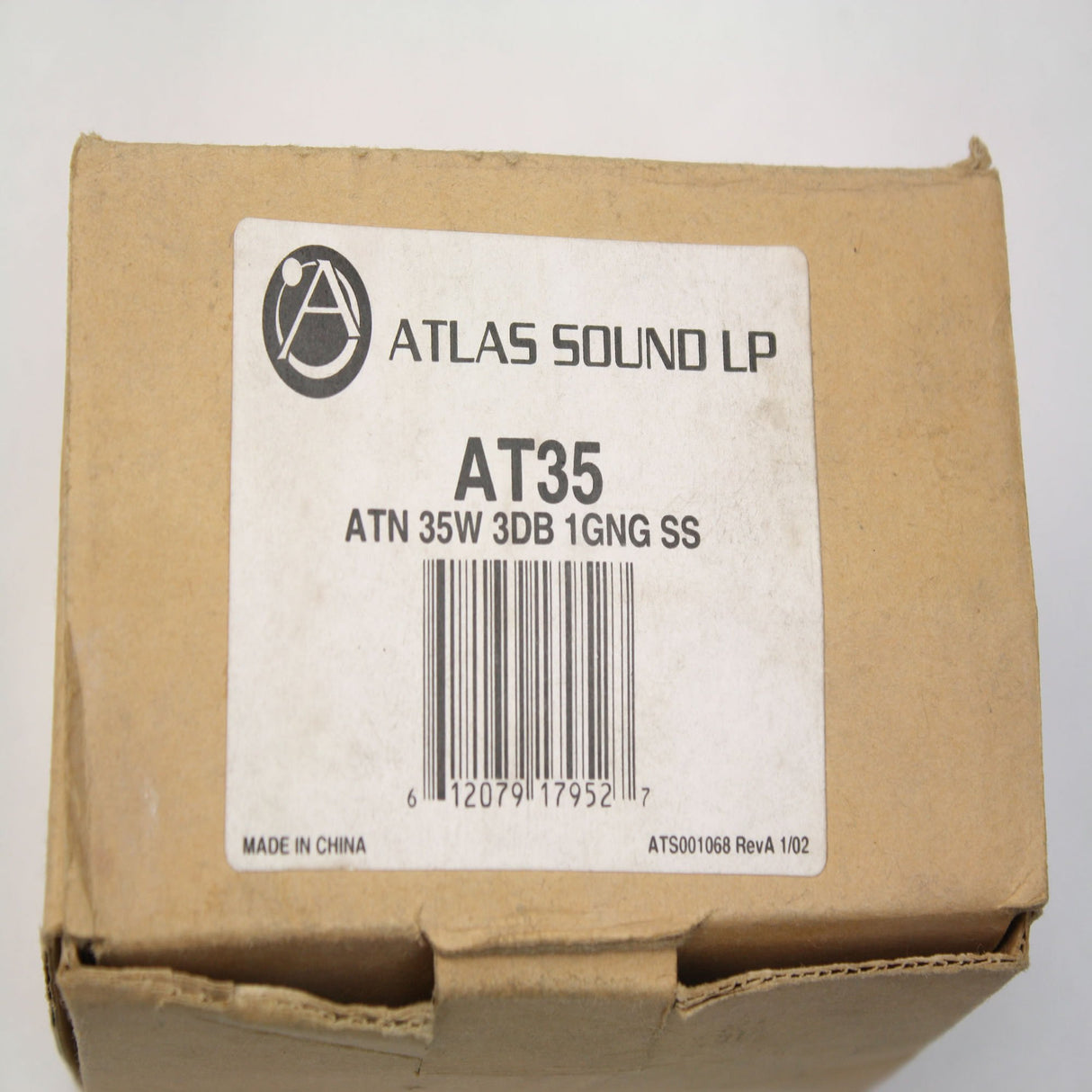 ATLAS IED AT35 ATTENUATOR 35 WATT SINGLE GANG STAINLESS STEEL 70.7V COMMERCIAL