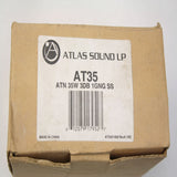 ATLAS IED AT35 ATTENUATOR 35 WATT SINGLE GANG STAINLESS STEEL 70.7V COMMERCIAL