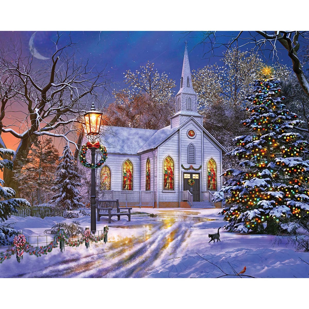 Springbok 1500 Piece Jigsaw Puzzle Winter's Evening - Made in USA