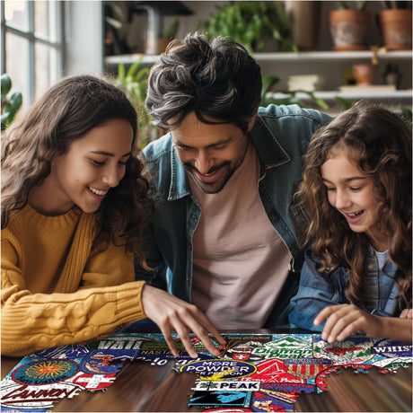 White Mountain Puzzles - Ski Badges - 1000 Piece Jigsaw Puzzle - image 4
