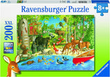 Ravensburger Woodland Friends 200 Piece Jigsaw Puzzle for Kids | Unique Piece Design | Enhances Concentration & Creativity for All Ages