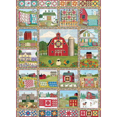 Cobble Hill 1000 Piece Puzzle - Quilt Country - Sample Poster Included