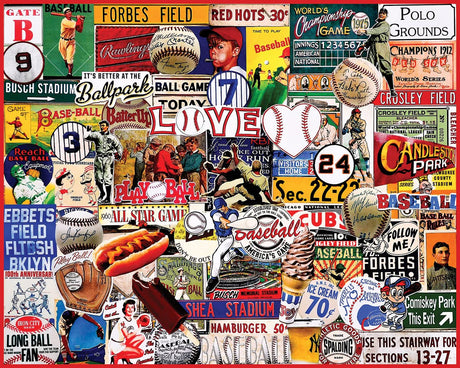 White Mountain Puzzles - I Love Baseball - 1000 Piece Jigsaw Puzzle