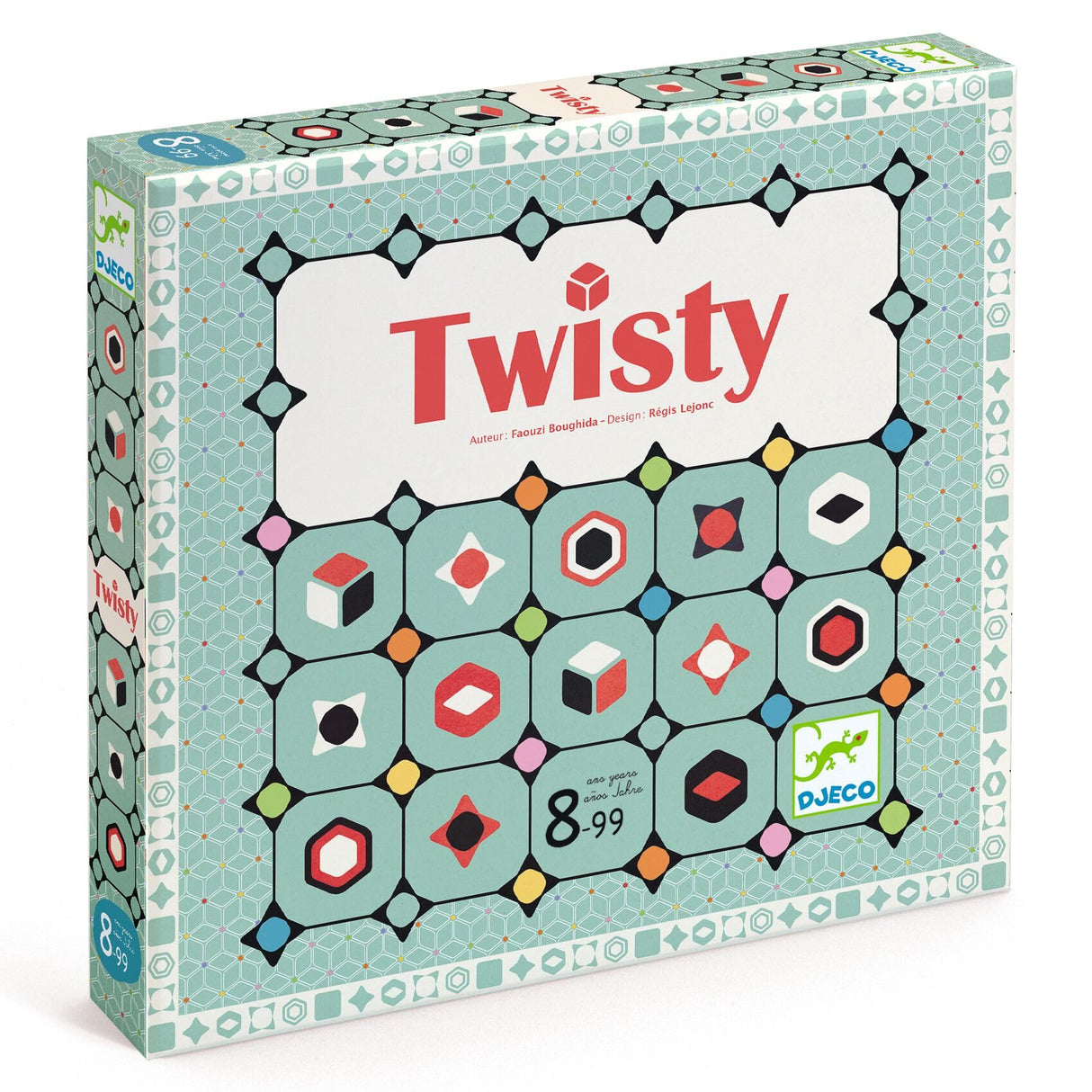 DJECO Twisty Board Game - Strategy Family Games with Changing Board Layout, Collect Color Blocks - Fun Educational Family & Friends Bonding Activity - Toys for Children and Adults, 8+ Years