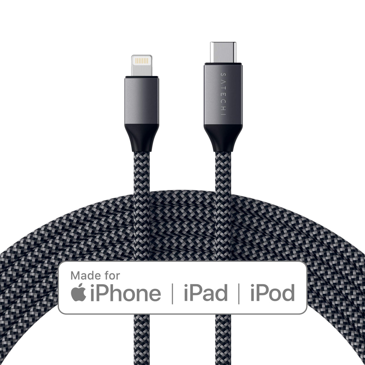 Satechi - Usb C To Apple Lightning Cable 6ft - Space Gray