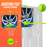 Nerf Mini Over The Door Basketball Hoop - Nerfoop Indoor Basketball Hoop for Kids - Toy Door Basketball Hoop + Mini Foam Basketball Game Set - Perfect for Bedroom Indoor Basketball - Green