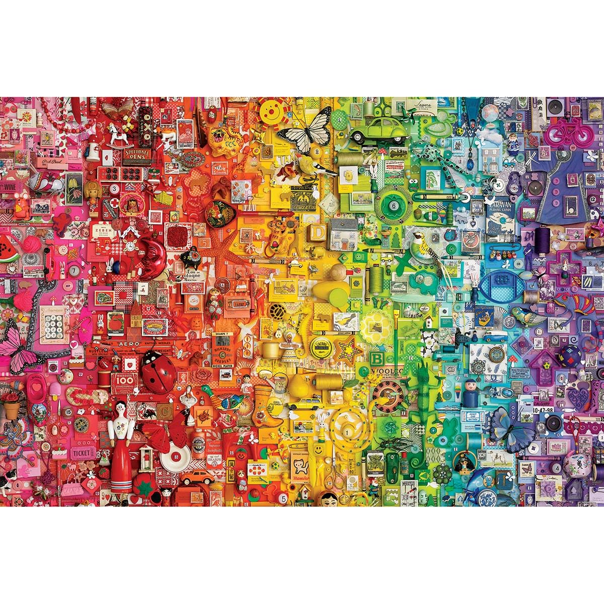 Cobble Hill 2000 Piece Puzzle - Rainbow - Sample Poster Included