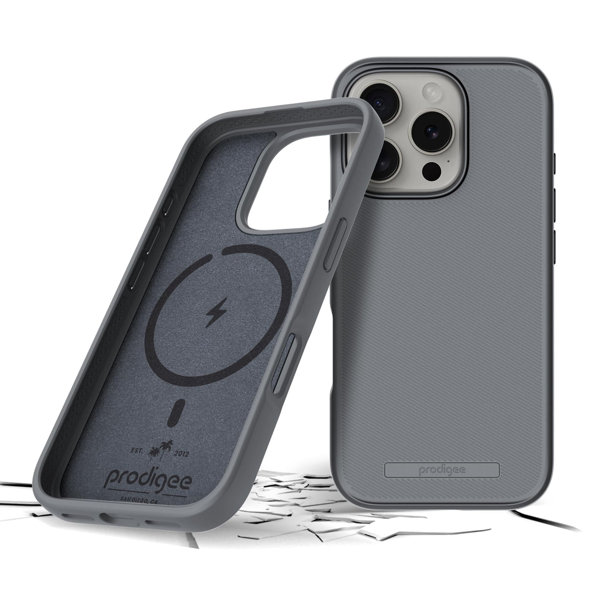 Prodigee - Solid Magsafe Case For Apple Iphone 16 Pro - Pewter