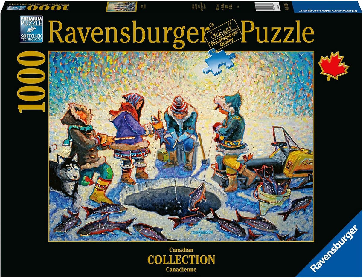 Ravensburger Ice Fishing 1000 Piece Jigsaw Puzzle for Adults - Every Piece is Unique, Softclick Technology Means Pieces Fit Together Perfectly