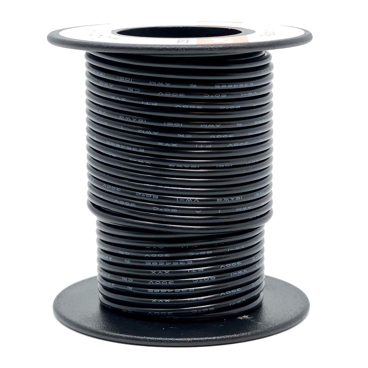 2781445:  18 AWG SOLID COPPER HOOK-UP WIRE - BLACK / 25'