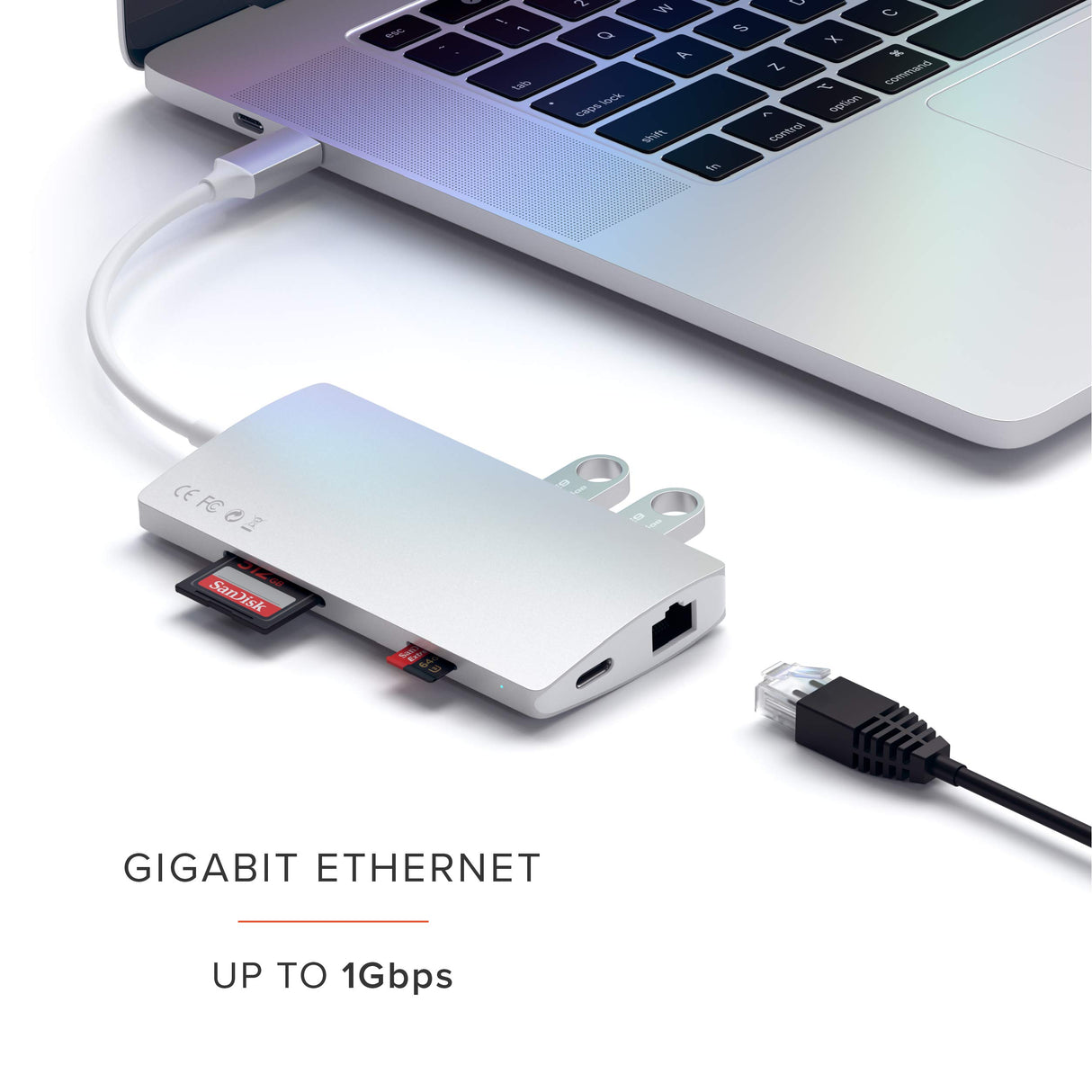 Satechi - Type C To Multi Port Adapter 4k Ethernet V2 - Silver