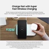 Samsung - Dual Fast Wireless Charger 15w With Usb C Cable And Power Head - Gray