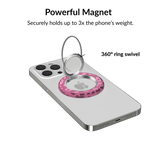 VELVET CAVIAR - Magnetic Phone Ring & Stand - Pink Ruby Leopard