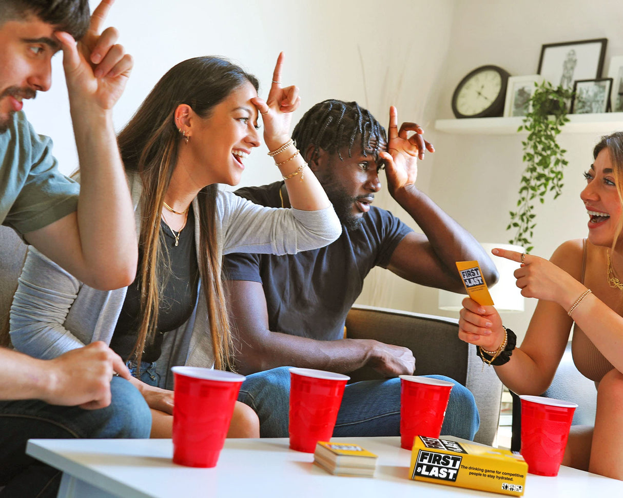 WHAT DO YOU MEME? First & Last - The Competitive Drinking Game for Adults by Buzzed