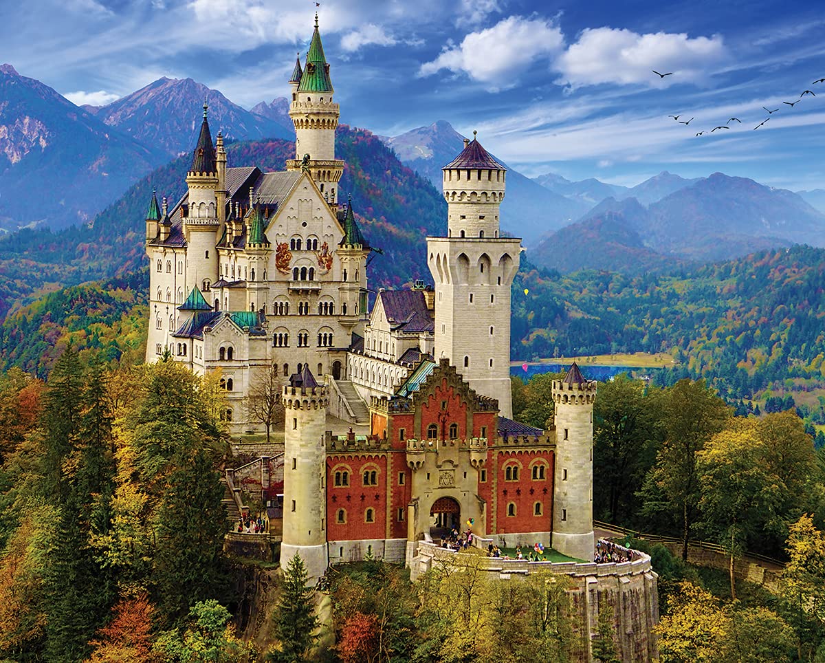 White Mountain Puzzles Neuschwanstein Castle - 1000 Piece Jigsaw Puzzle, 144 months to 1188 months