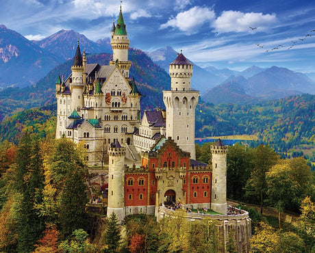 White Mountain Puzzles Neuschwanstein Castle - 1000 Piece Jigsaw Puzzle, 144 months to 1188 months