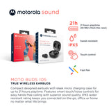 Motorola - Motobuds 105 In Ear True Wireless Bluetooth Earbuds - Black