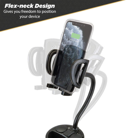 Scosche - Powerhub Cup Holder Phone Mount - Black