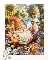 Springbok's 500 Piece Jigsaw Puzzle Gnome Worries Bee Happy - Made in USA