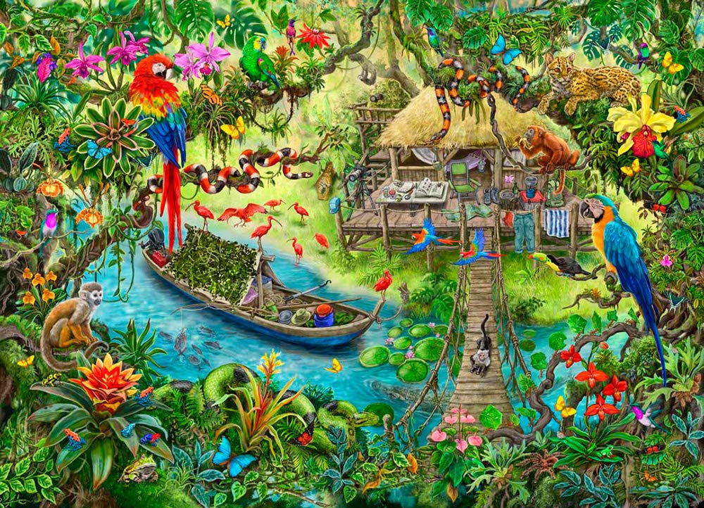 Ravensburger Escape Kids: Jungle Escape 368 Piece Jigsaw Puzzle for Kids - 12934 - Every Piece is Unique, Pieces Fit Together Perfectly