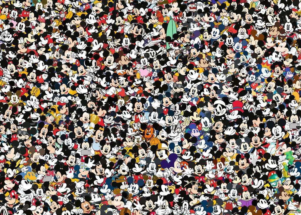 Ravensburger Disney Mickey Challenge 1000 Piece Jigsaw Puzzle for Adults - Every Piece is Unique, Softclick Technology Means Pieces Fit Together Perfectly