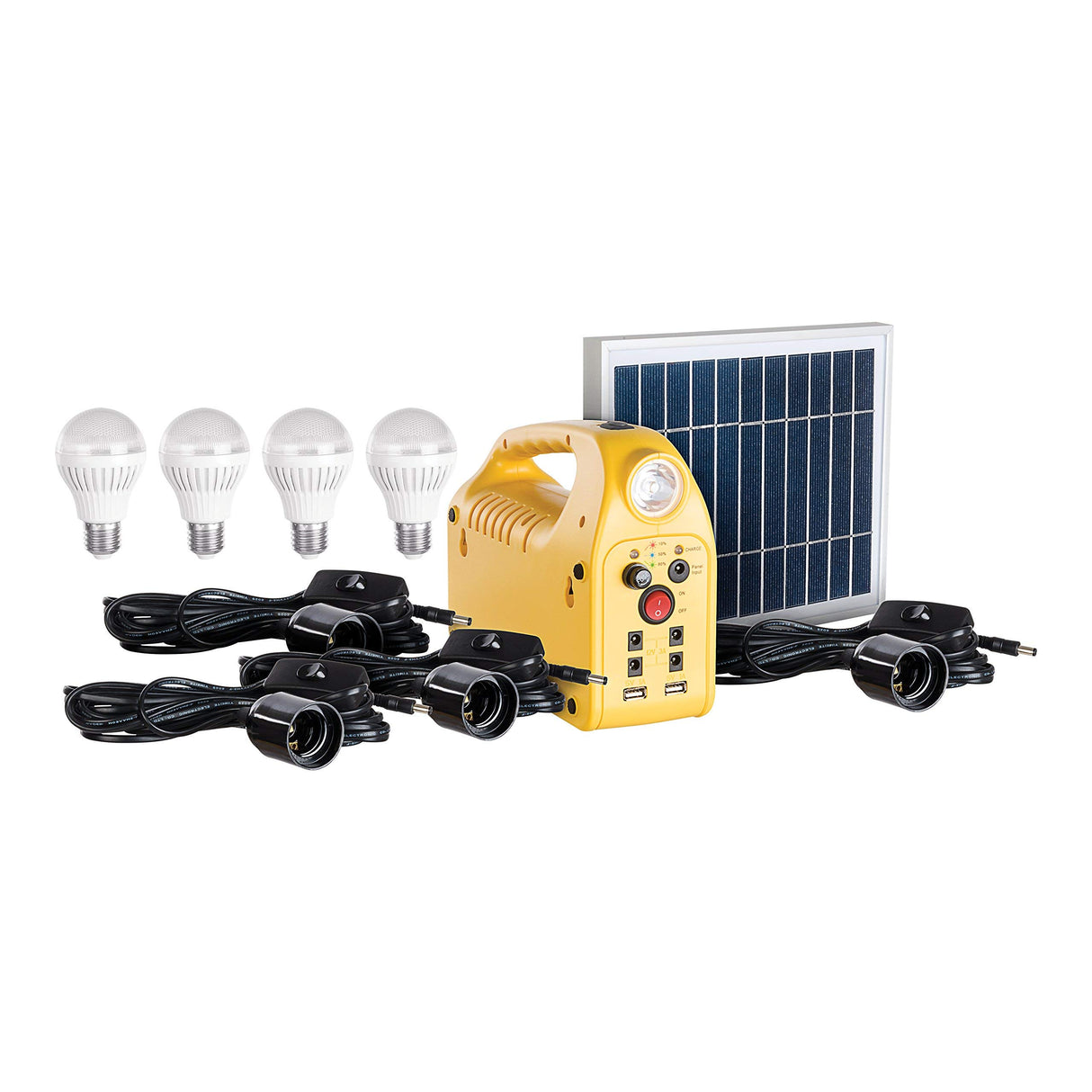 SOLAR POWER STATION WITH 4 LED SPOTLIGHTS