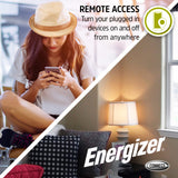 Energizer Connect Smart WiFi Plug 4 Pack, Mobile Connect App Enabled, Voice Controlled, Alexa, Echo, Siri, Hey Google Enabled, No Hub Required, Mini Outlet 15-Watt, 2.4GHz, ETL & FCC Certified