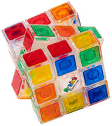 Rubik’s Cube, Crystal Cube, Transparent 3x3 Cube Color-Matching Brain Teaser Puzzle Game, Christmas Gifts for Kids, Stocking Stuffers, for Ages 8+