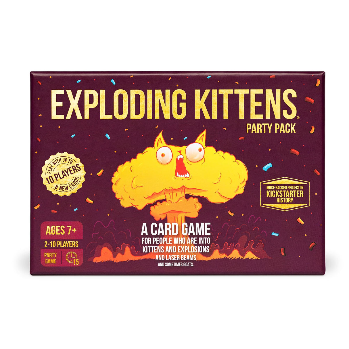 Exploding Kittens Party Pack - 2-10 Players - Ages 7+ - 15 Minutes to Play - Party Sized High Stakes Card Game - Party Game, Family Game Night, Kid and Adult Card Game