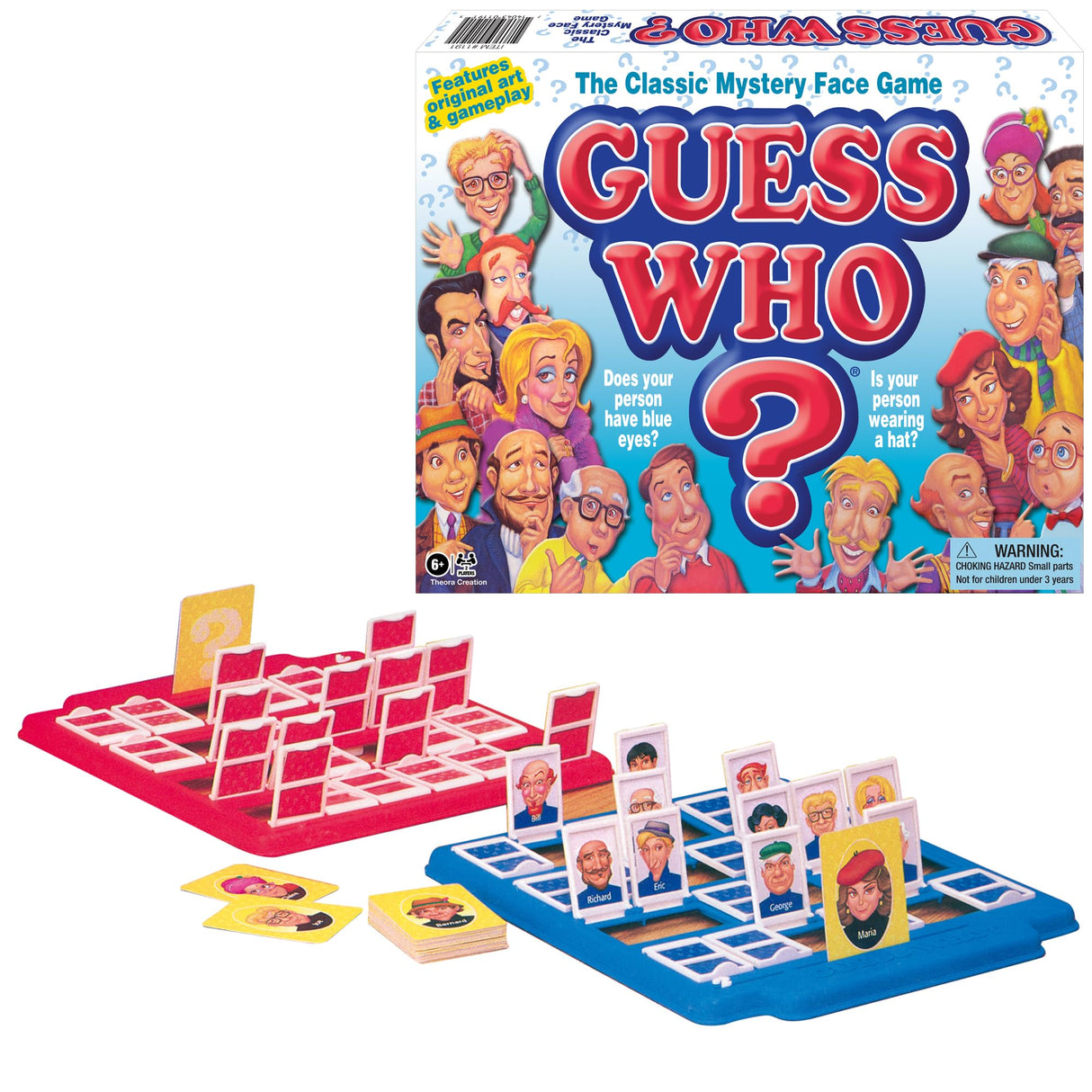 Guess Who? Board Game with Classic Characters by Winning Moves Games USA, Classic Children's Mystery Board Game of Deduction for 2 Players, Ages 6+ (1191)