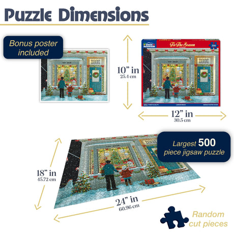 White Mountain Puzzles - Tis The Season - 500 Piece Jigsaw Puzzle - image 3