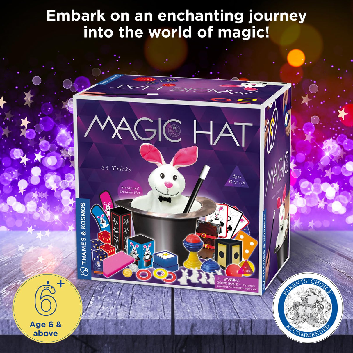 Thames & Kosmos Magic Hat with 35 Tricks | 24-Page Illustrated Instruction in Full Color | for Magicians Ages 6+