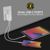 Scosche - Dual Port Usb C Power Delivery Wall Charger - White