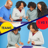 Family playing Connect 4 Frenzy in teams or 1 vs 1
