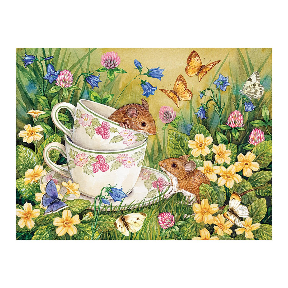 Cobble Hill 275 Piece Easy-Handling Puzzle - Tea for Two - Sample Poster Included