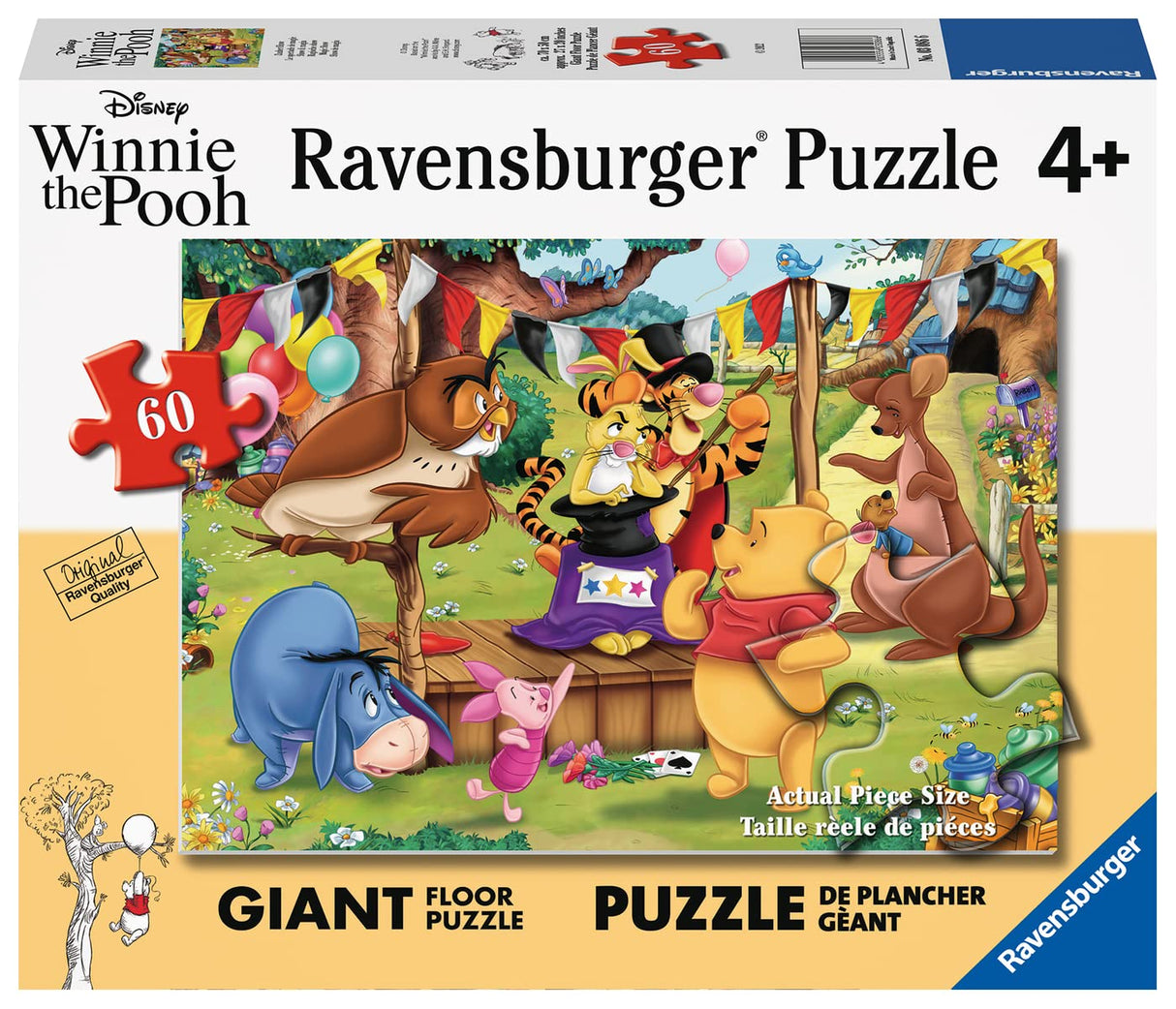 Ravensburger Disney Winnie The Pooh Magic Show - 60 Piece Jigsaw Puzzle for Kids | Unique, Perfectly Fitting Pieces | Durable, Colorful, Glare-Free | Ideal for Ages 4-8 | FSC-Certified Materials