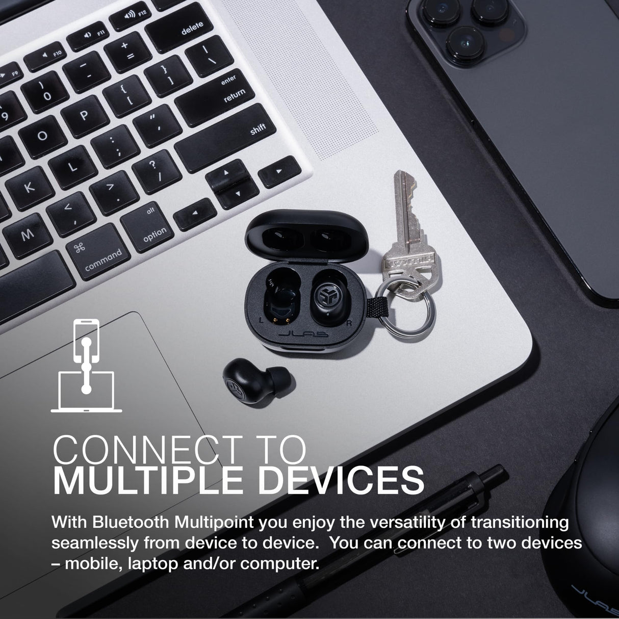 Jlab - Jbuds Mini True Wireless In Ear Earbuds - Black