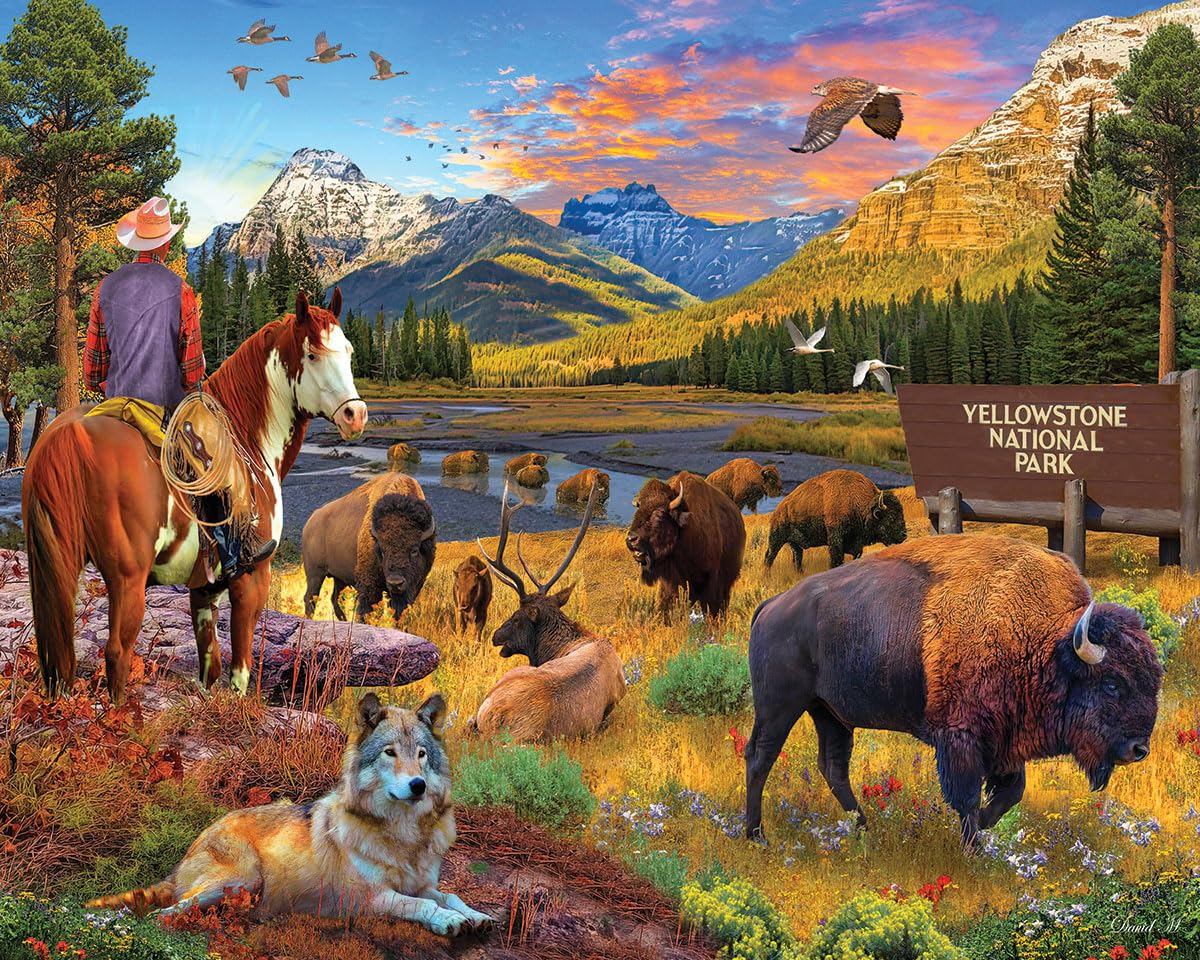 White Mountain Puzzles - Yellowstone - 1000 Piece Jigsaw Puzzle