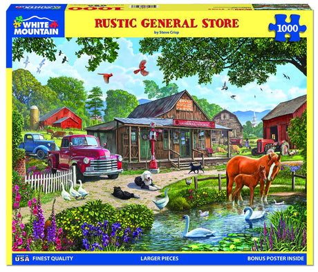 White Mountain - Rustic General Store, 1000 Piece Jigsaw Puzzle, Classic Puzzle, Farm Puzzle