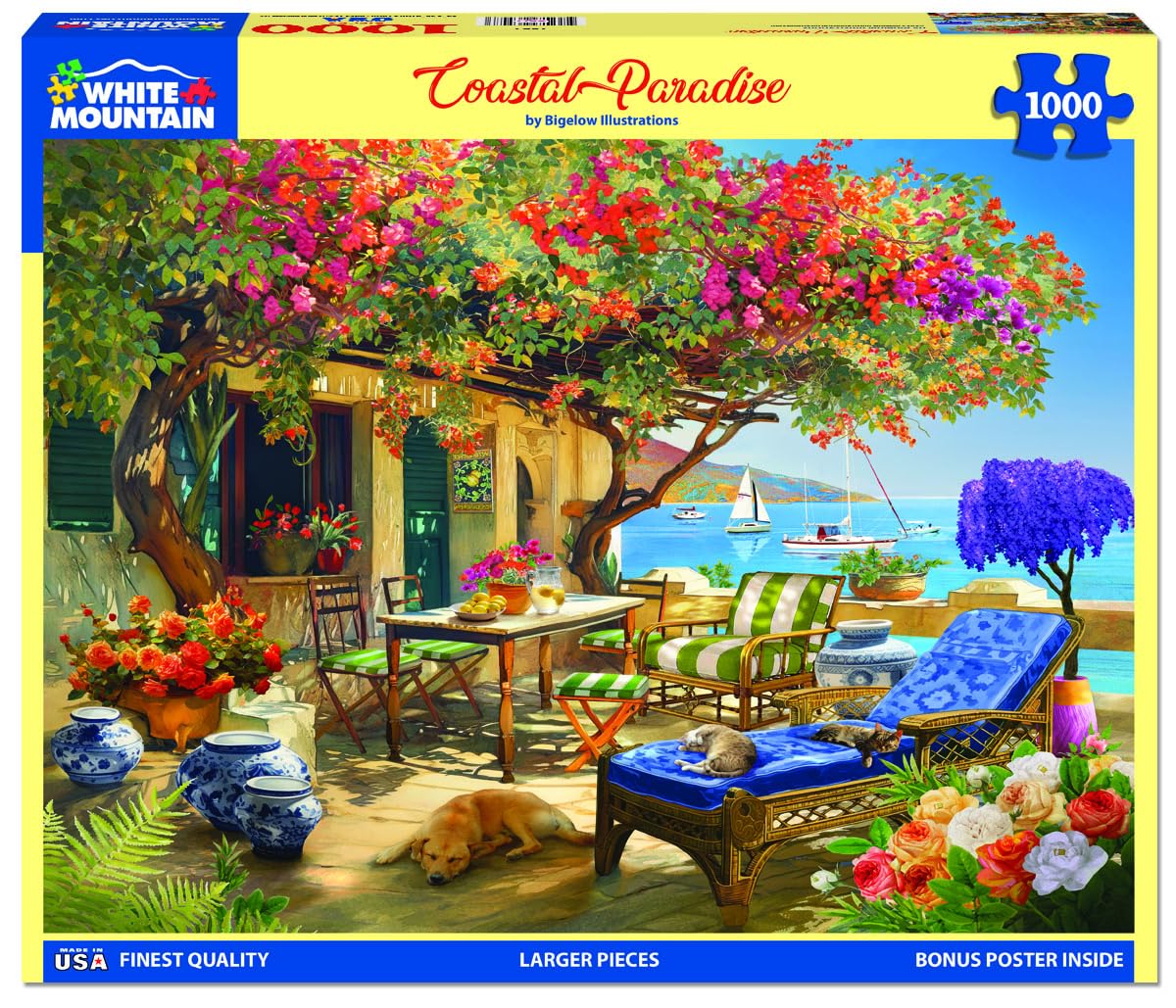 White Mountain Puzzles - Coastal Paradise - 1000 Piece Jigsaw Puzzle