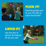 Koosh Flix Stix – Kids Outdoor Toys, Beach Toys, Plays Like Lacrosse, Kids Games, Outdoor Games for Adults and Family, Kids Toys, Ball Included, Outdoor Play Toys, Screen-Free, Ages 6+