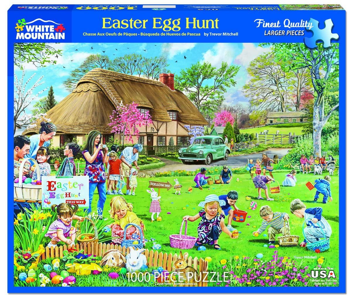 White Mountain Puzzles Easter Egg Hunt, 1000 Piece Jigsaw Puzzle