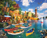 White Mountain Puzzles Mediterranean Harbor, 1000 Pieces Jigsaw Puzzle