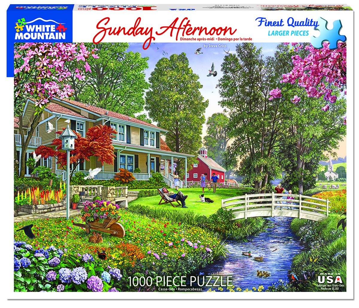 White Mountain Puzzles Sunday Afternoon - 1000 Piece Jigsaw Puzzle