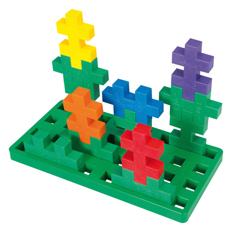 PLUS PLUS Big - Baseplate Duo, Green & White - Base Accessory for Building and displaying Creations, Construction Building Stem/Steam Toy for Toddlers and Preschool