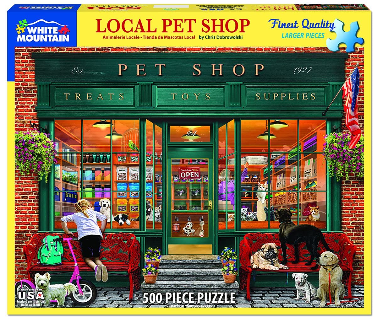 White Mountain Puzzles Local Pet Store - 500 Piece Jigsaw Puzzle