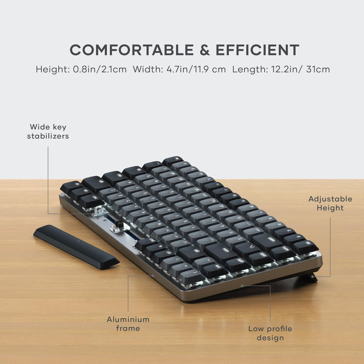 Satechi - Sm1 Slim Mechanical Backlit Bluetooth Keyboard - Dark