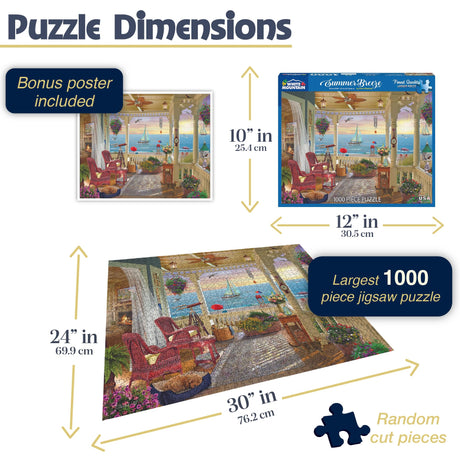 White Mountain Puzzles - Summer Breeze, 1000 Piece Jigsaw Puzzle